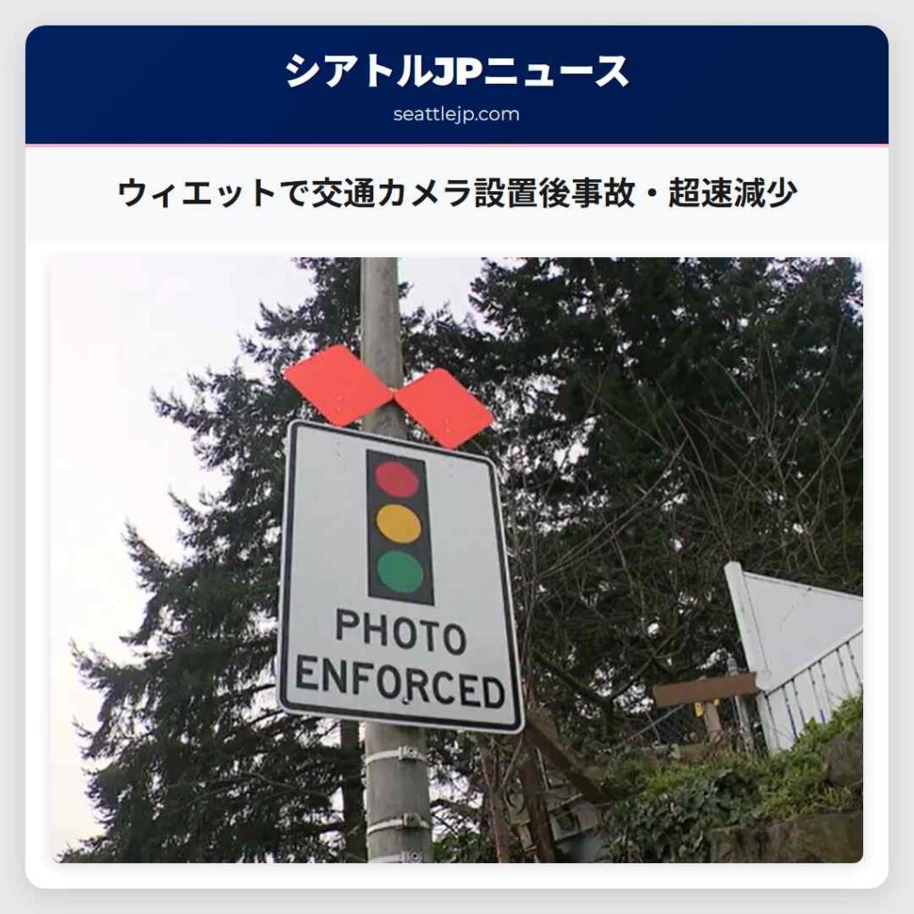 ウィエットで交通カメラ設置後事故・超速減少