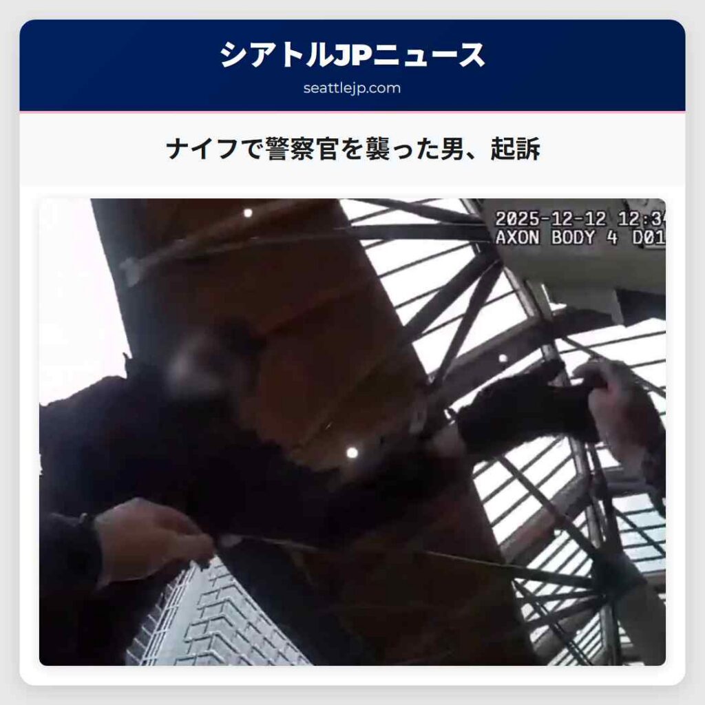 ナイフで警察官を襲った男、起訴