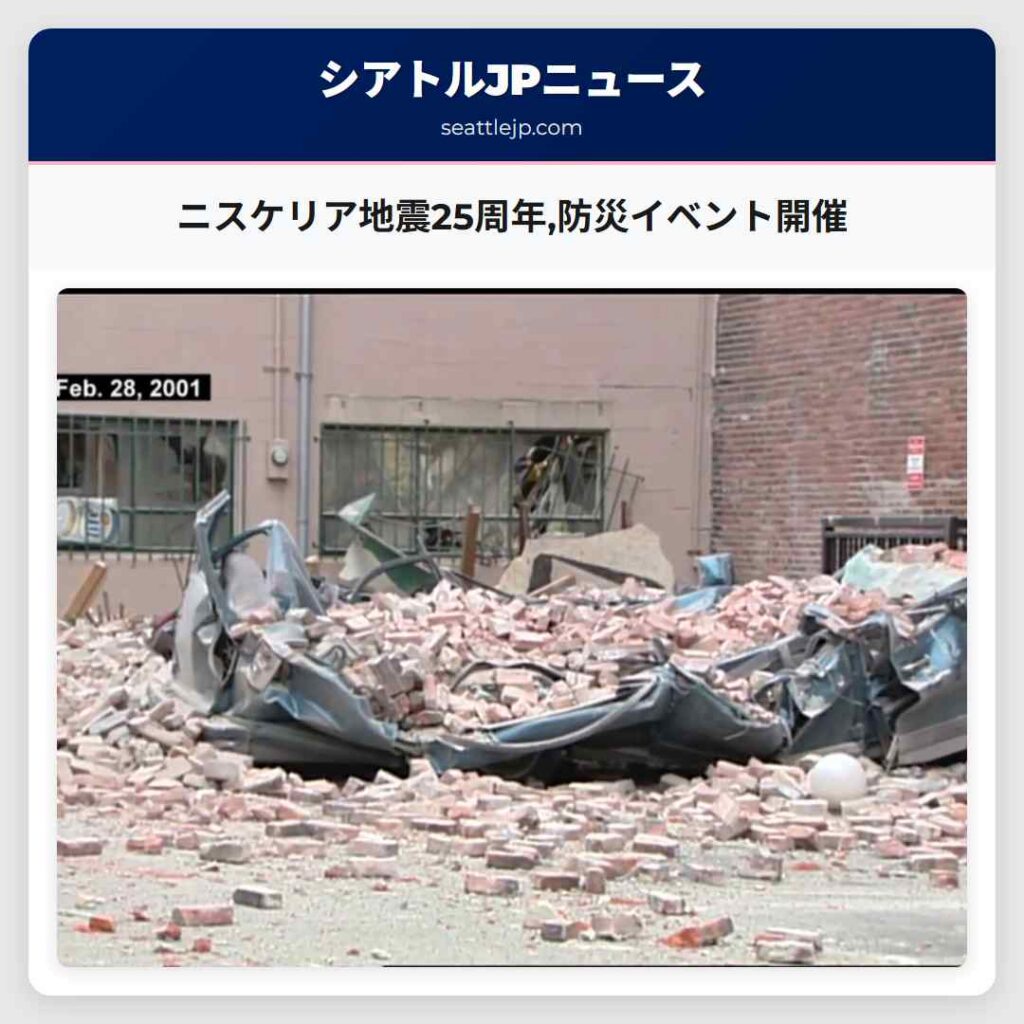 ニスケリア地震25周年,防災イベント開催