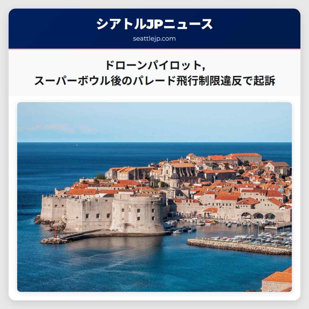ドローンパイロット,スーパーボウル後のパレード飛行制限違反で起訴