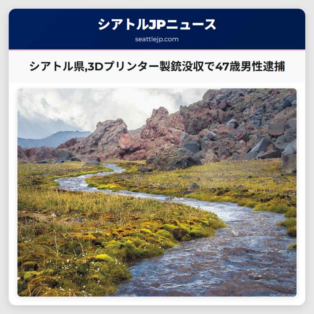 シアトル県,3Dプリンター製銃没収で47歳男性逮捕