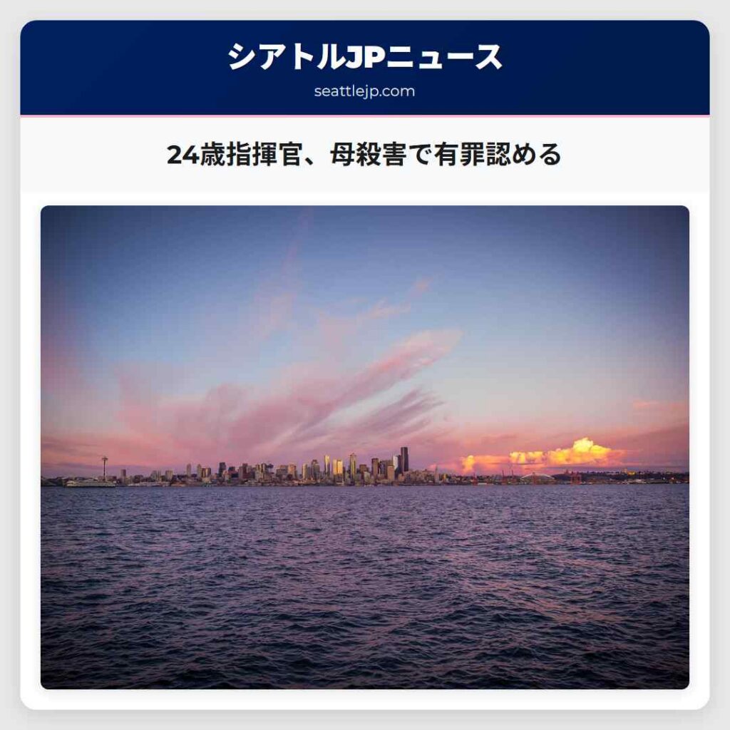 24歳指揮官、母殺害で有罪認める