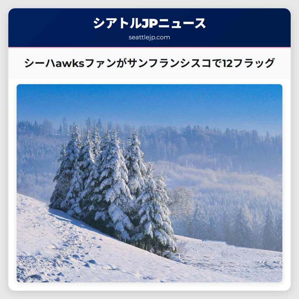 シーハawksファンがサンフランシスコで12フラッグ