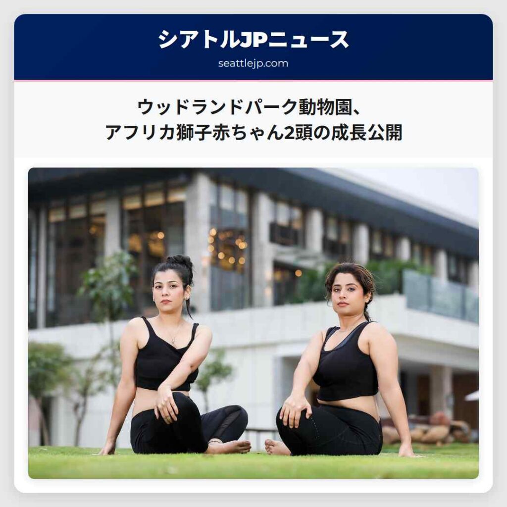 ウッドランドパーク動物園、アフリカ獅子赤ちゃん2頭の成長公開