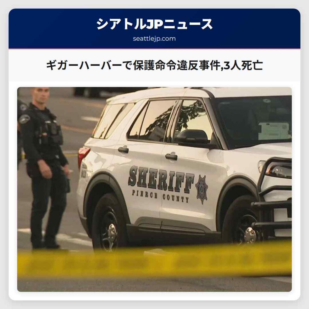 ギガーハーバーで保護命令違反事件,3人死亡