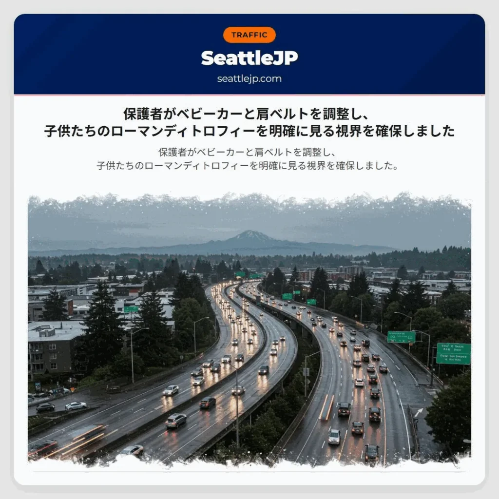 保護者がベビーカーと肩ベルトを調整し、子供たちのローマンディトロフィーを明確に見る視界を確保しました