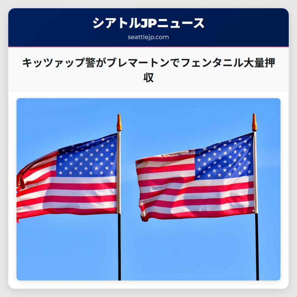 キッツァップ警がブレマートンでフェンタニル大量押収