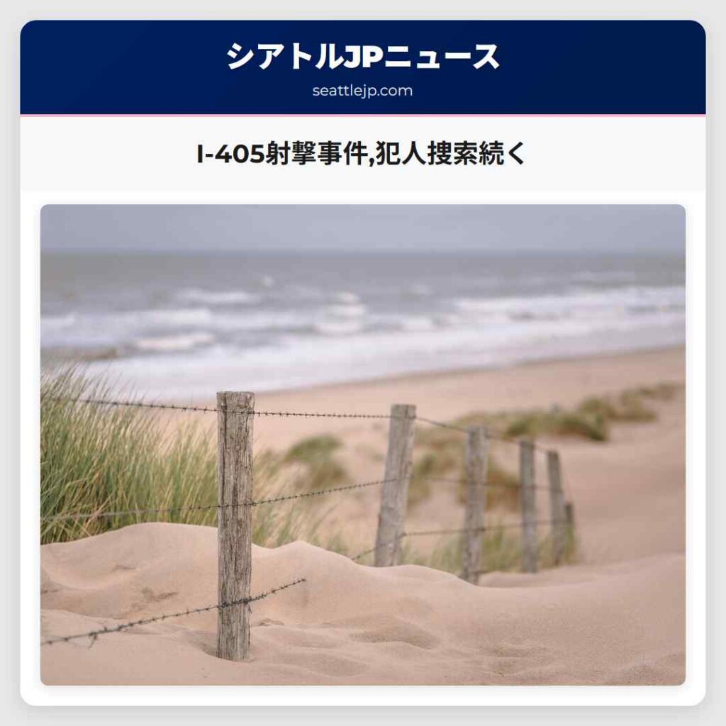 I-405射撃事件,犯人捜索続く