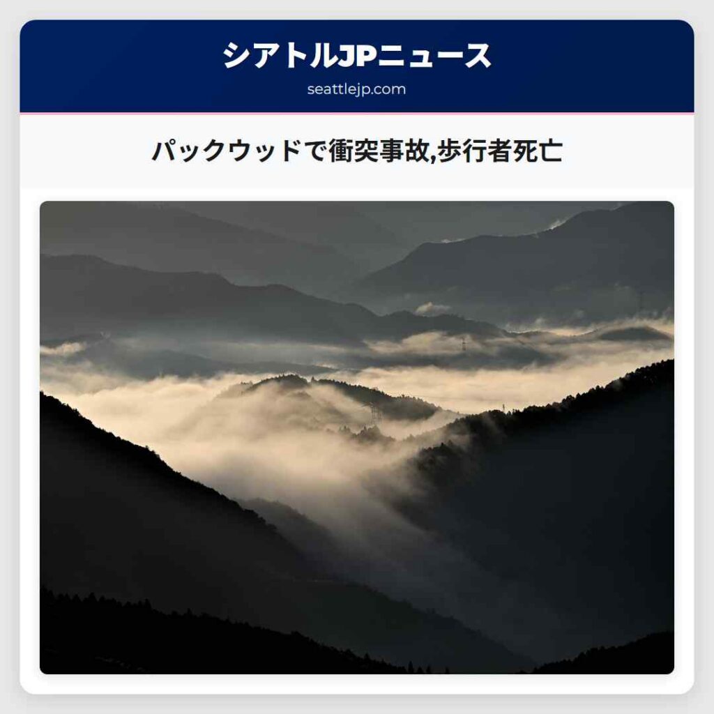 パックウッドで衝突事故,歩行者死亡