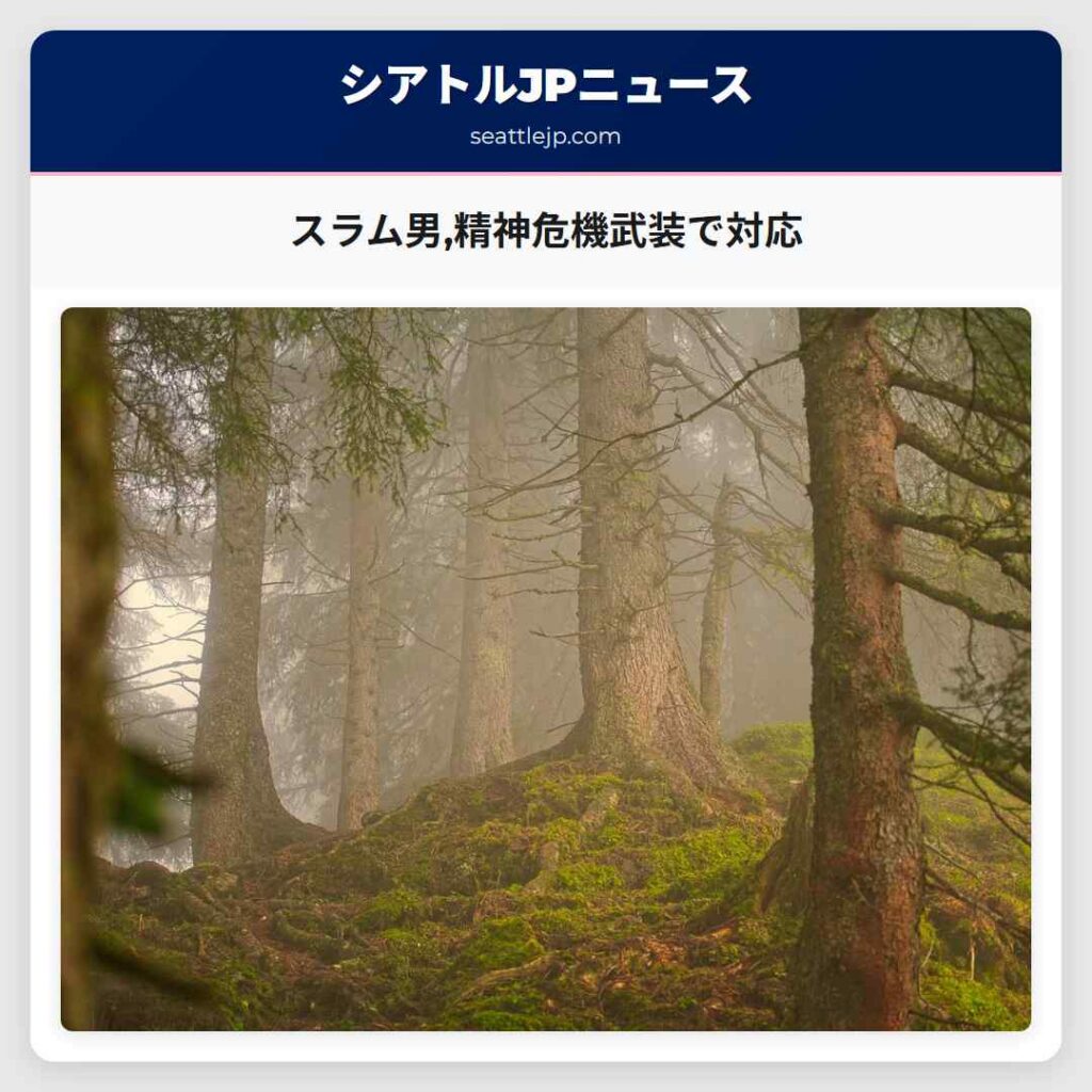 スラム男,精神危機武装で対応
