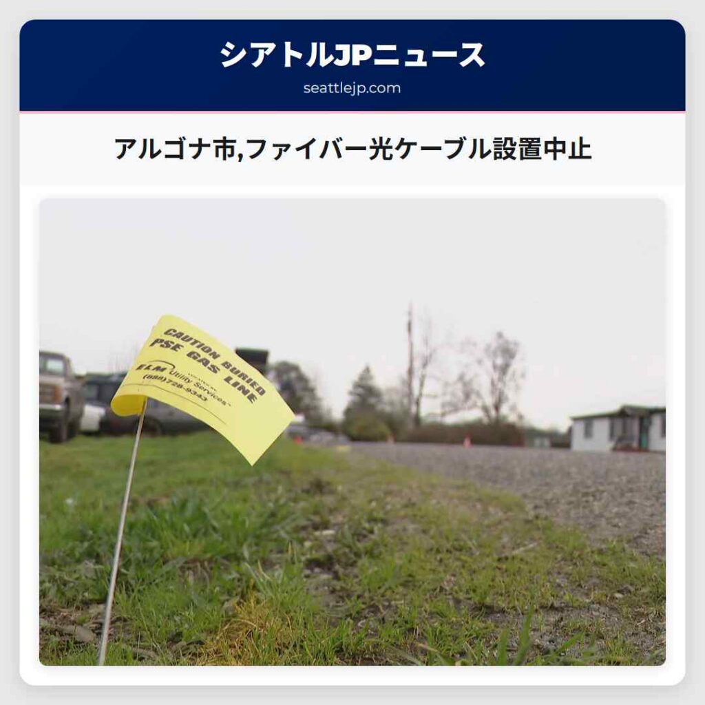 アルゴナ市,ファイバー光ケーブル設置中止