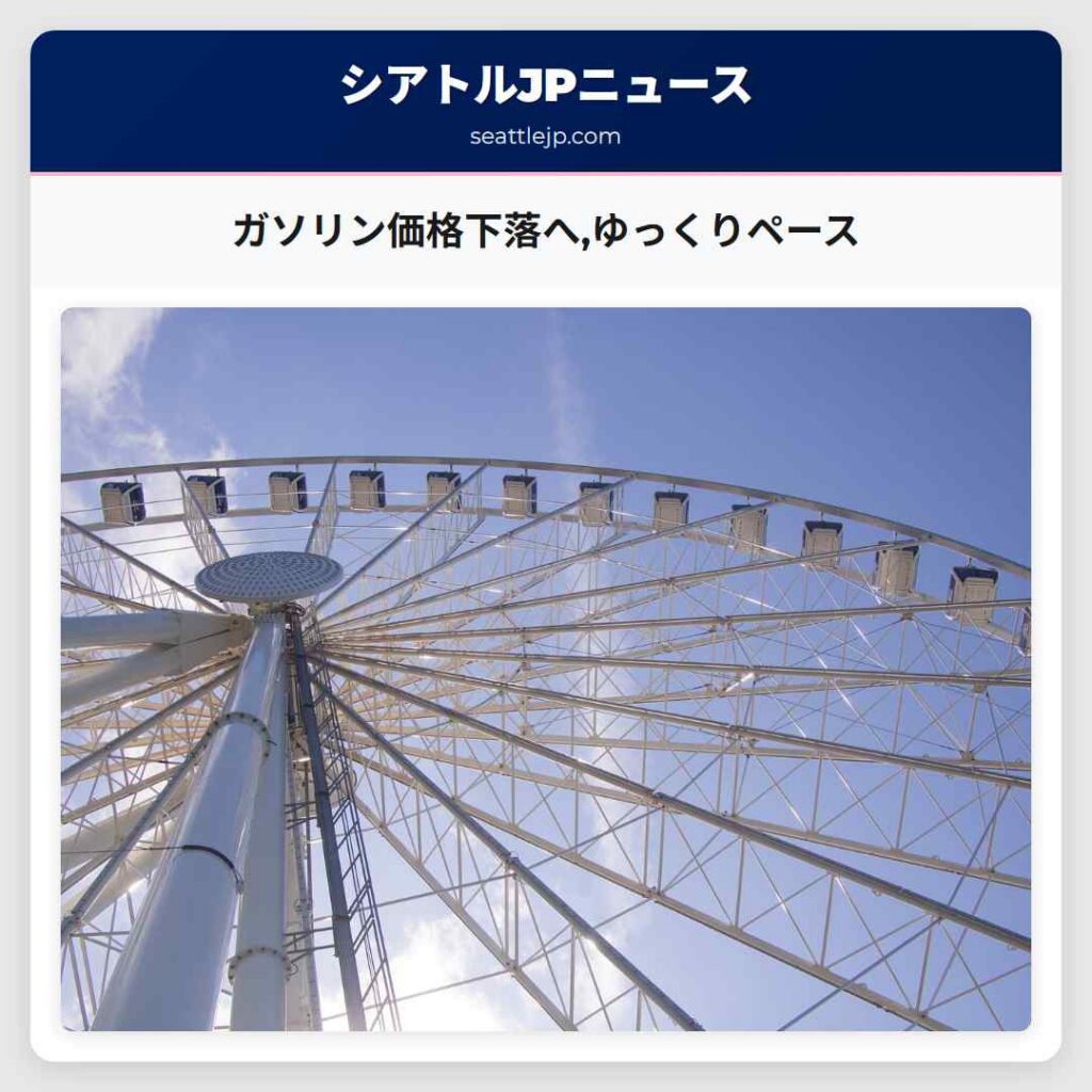 ガソリン価格下落へ,ゆっくりペース