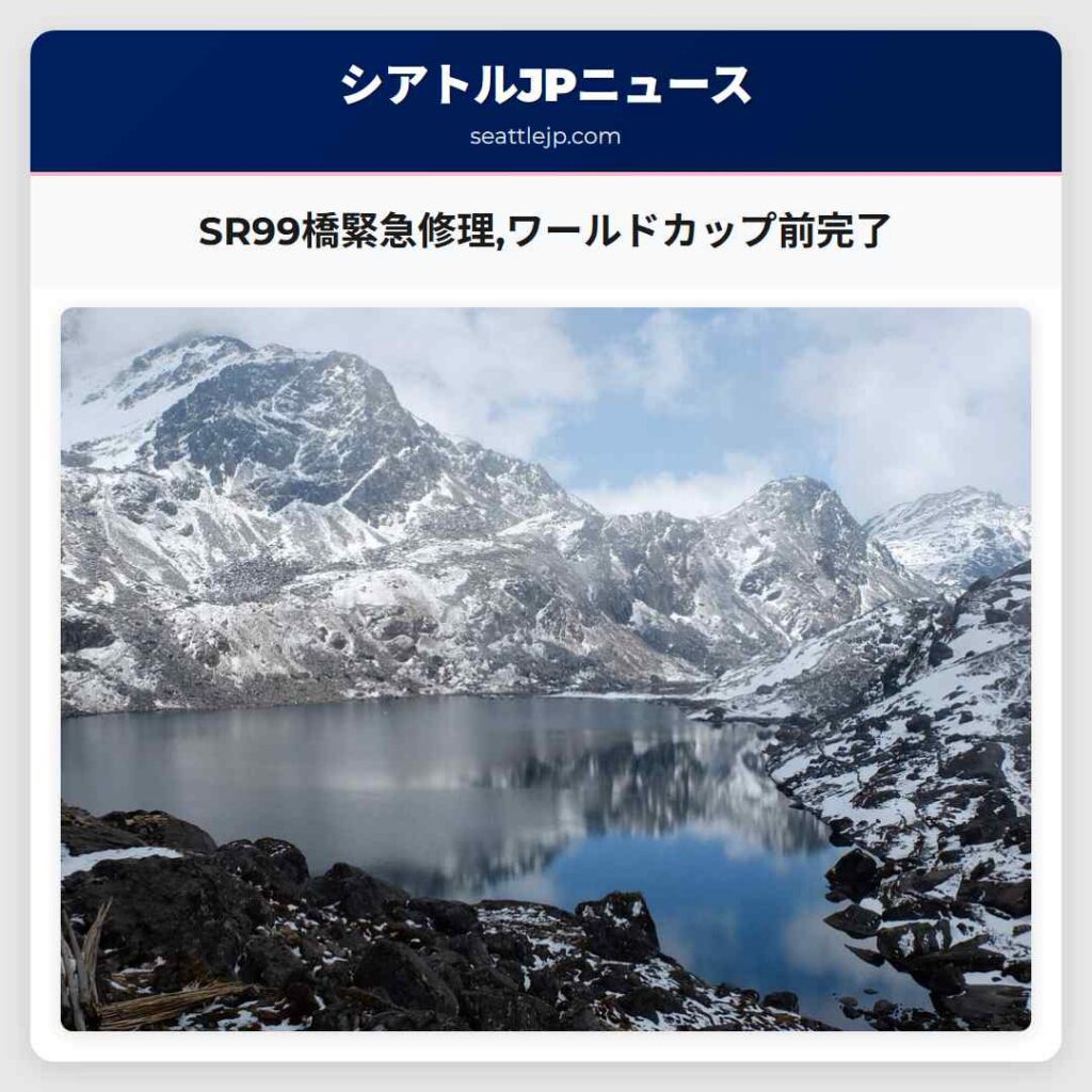 SR99橋緊急修理,ワールドカップ前完了