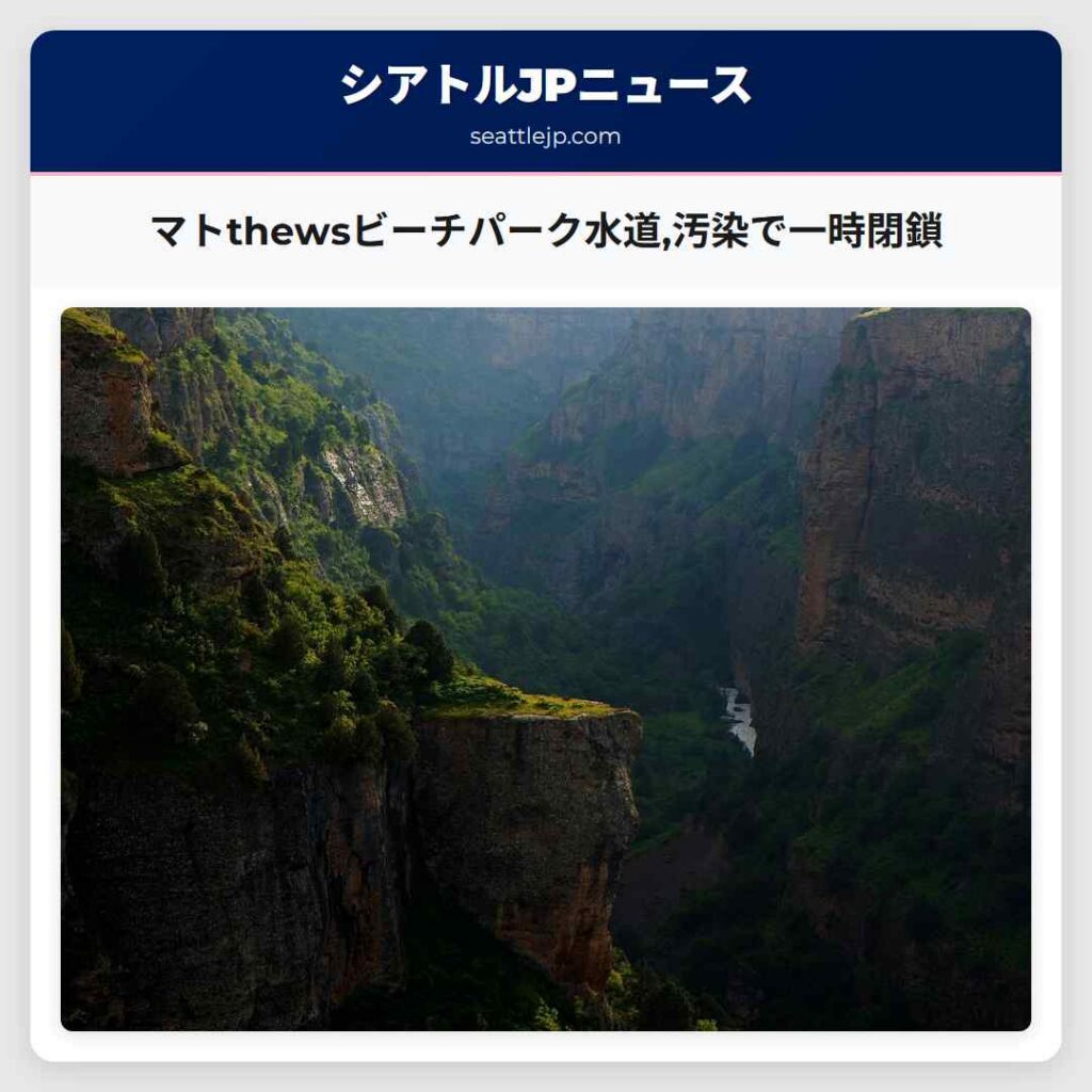 マトthewsビーチパーク水道,汚染で一時閉鎖