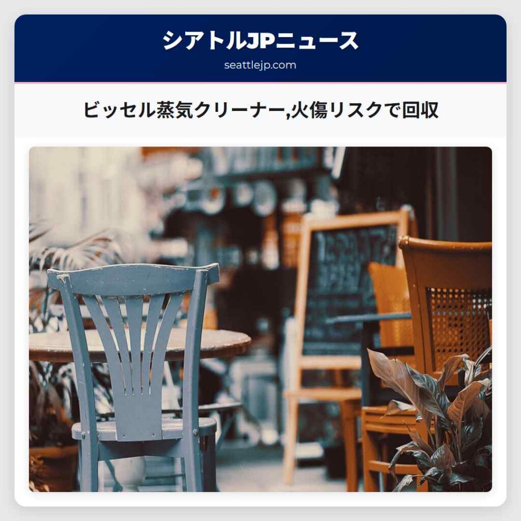 ビッセル蒸気クリーナー,火傷リスクで回収