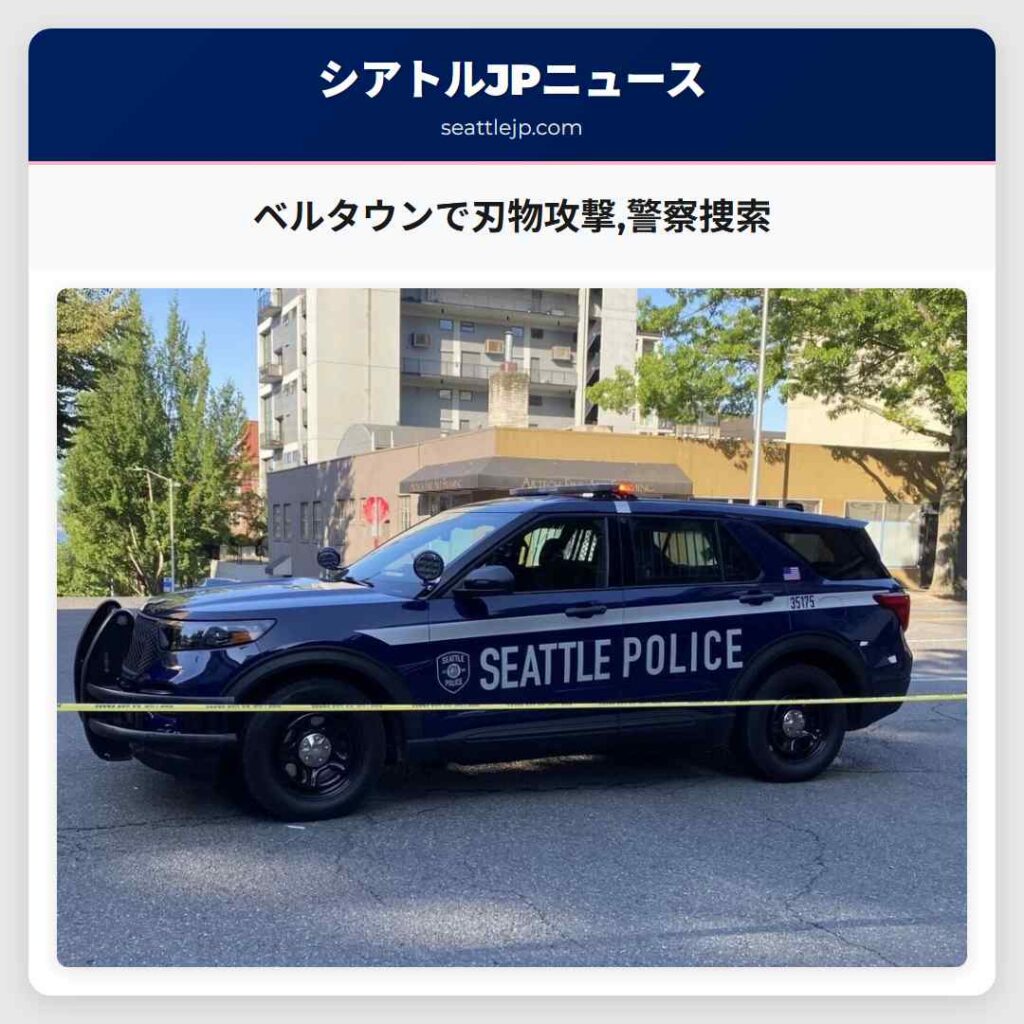 ベルタウンで刃物攻撃,警察捜索