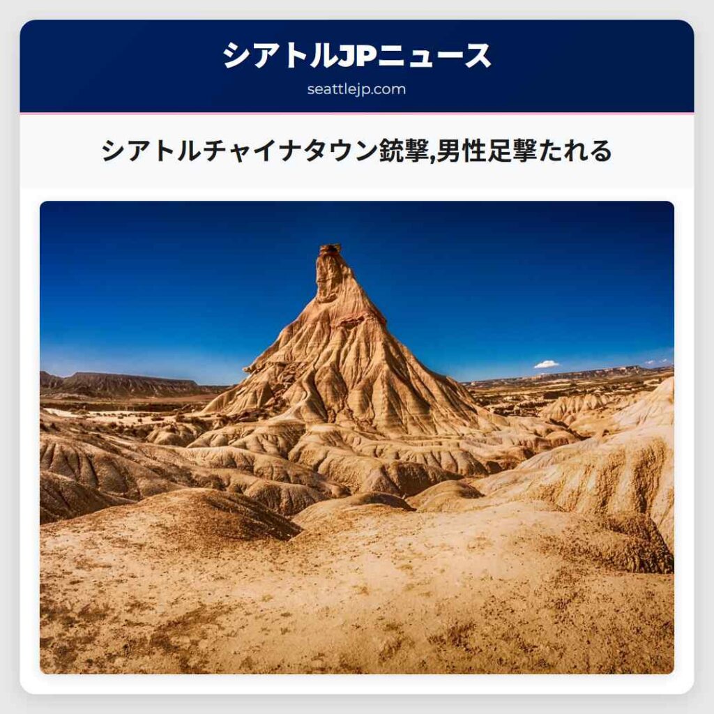シアトルチャイナタウン銃撃,男性足撃たれる