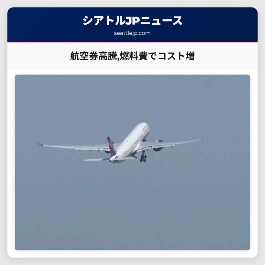 航空券高騰,燃料費でコスト増