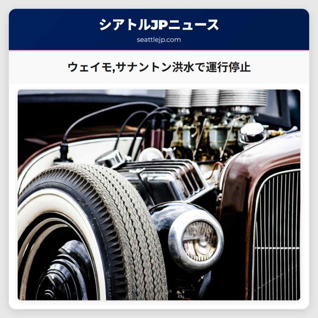 ウェイモ,サナントン洪水で運行停止