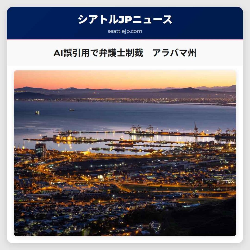 AI誤引用で弁護士制裁　アラバマ州