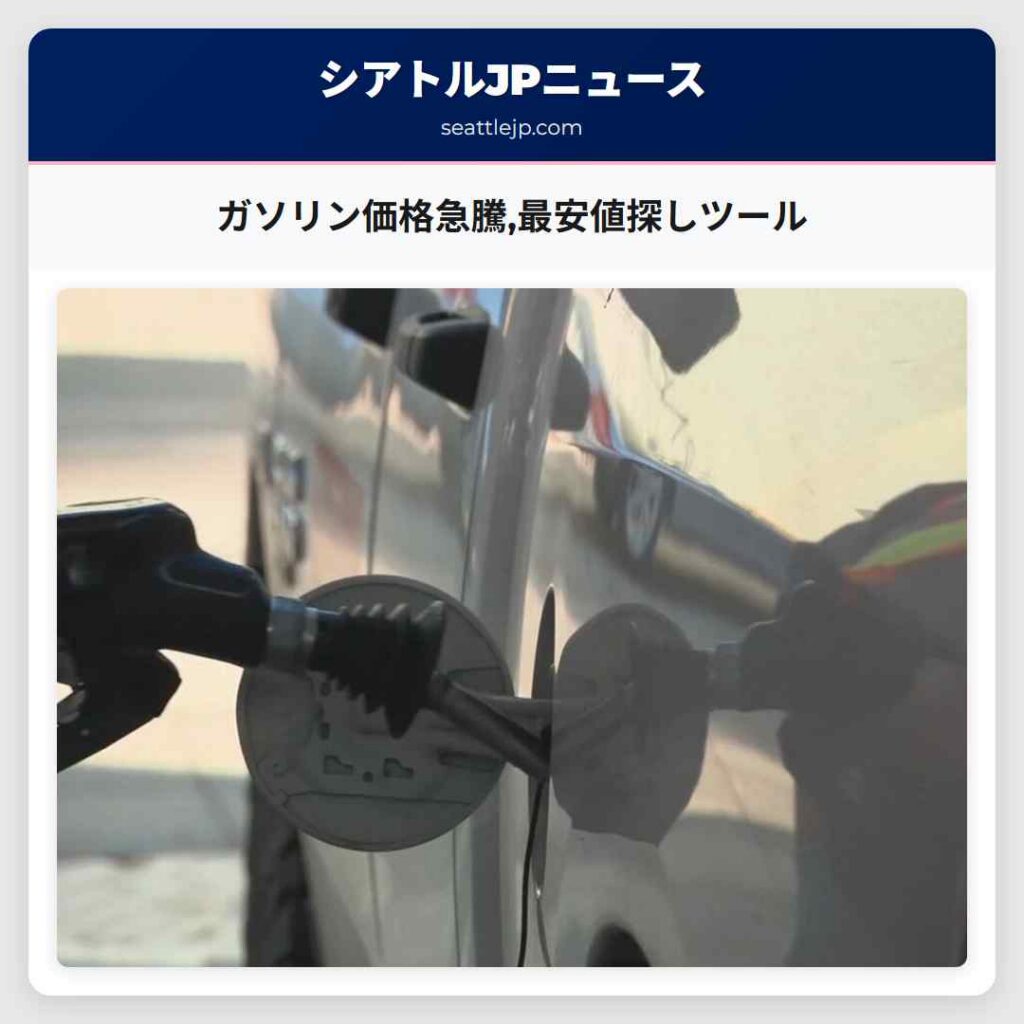 ガソリン価格急騰,最安値探しツール