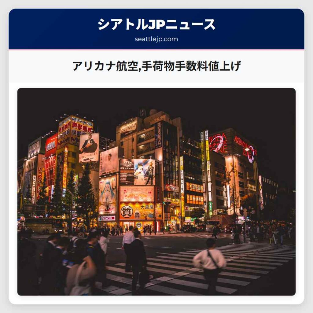 アリカナ航空,手荷物手数料値上げ