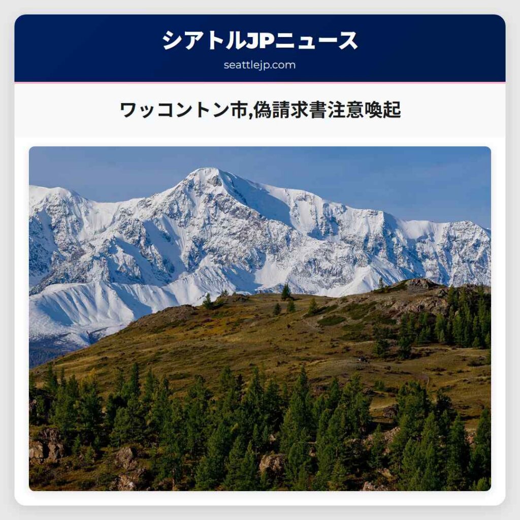 ワッコントン市,偽請求書注意喚起