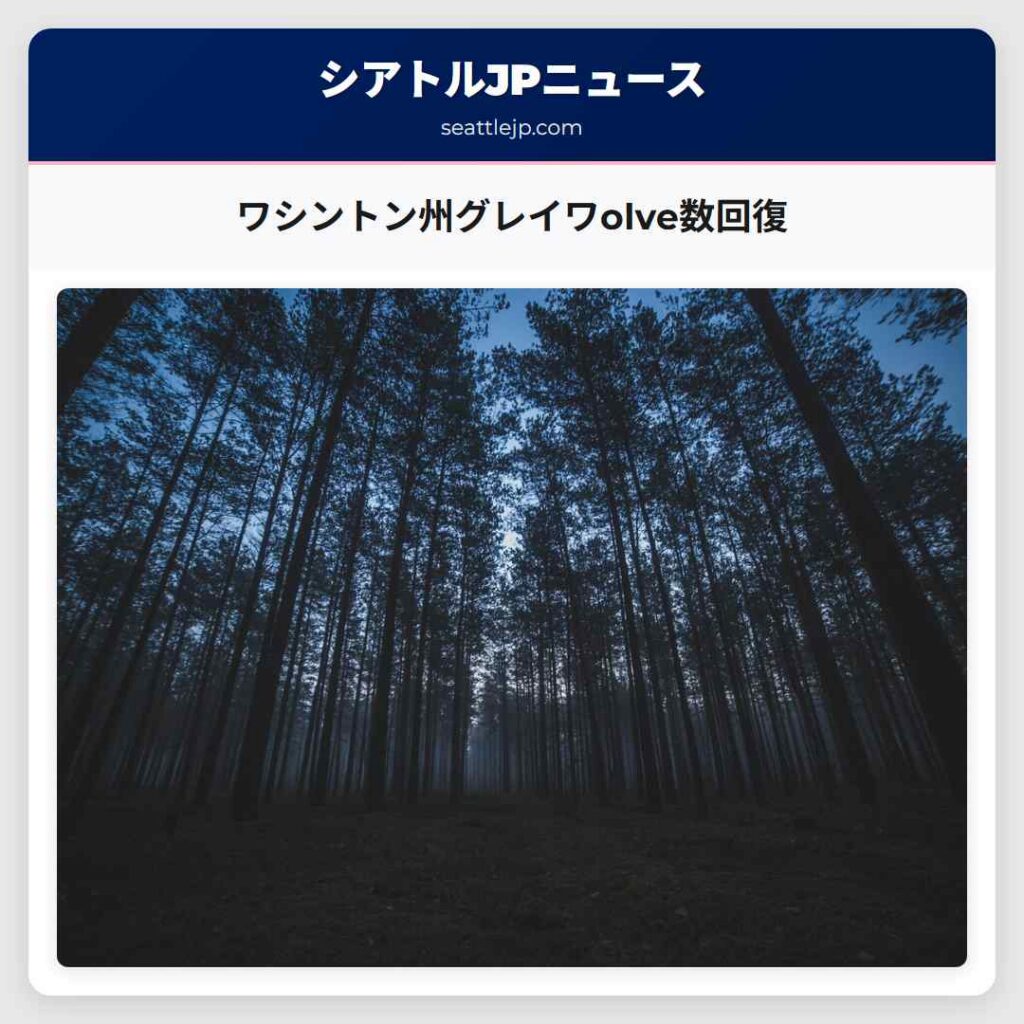 ワシントン州グレイワolve数回復