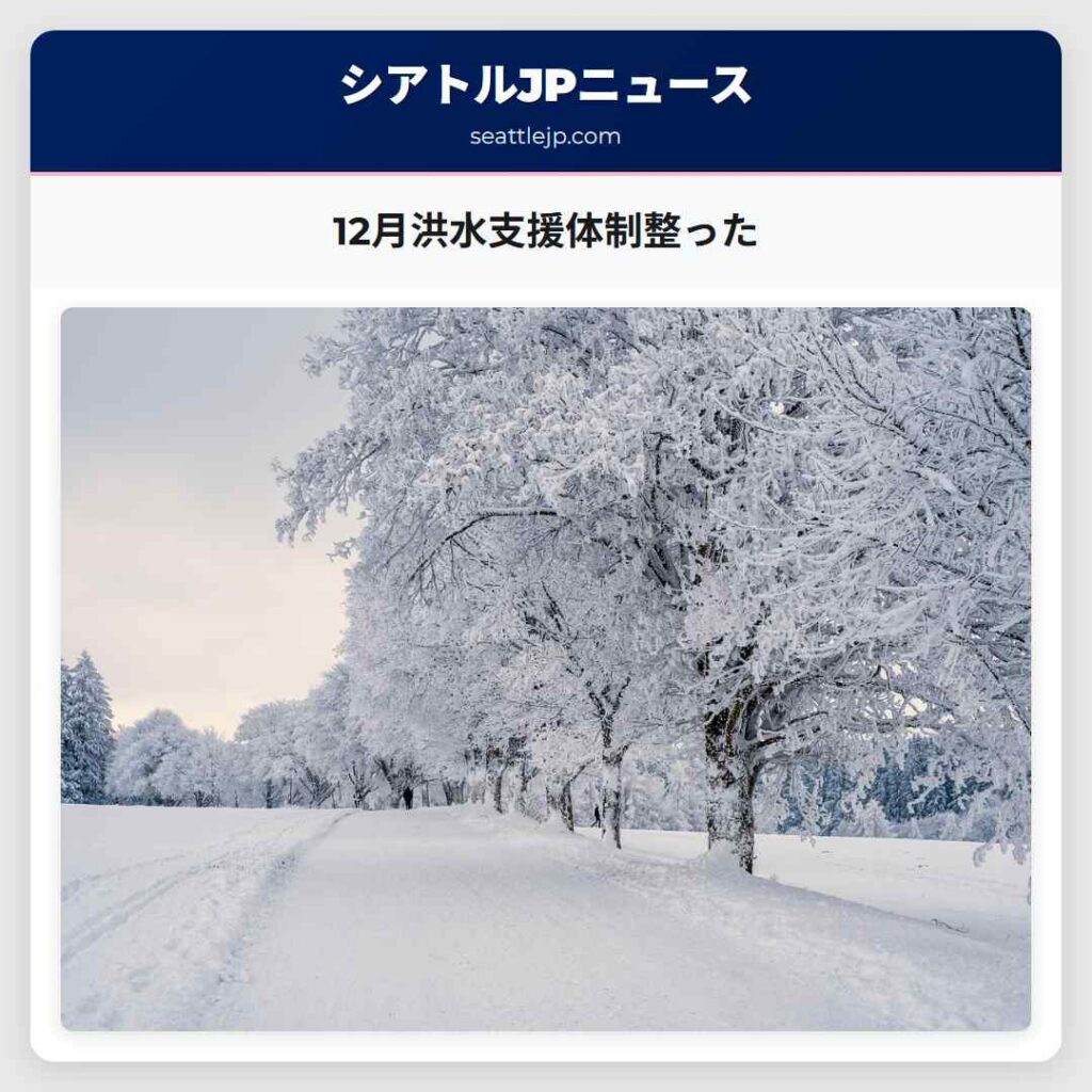 12月洪水支援体制整った