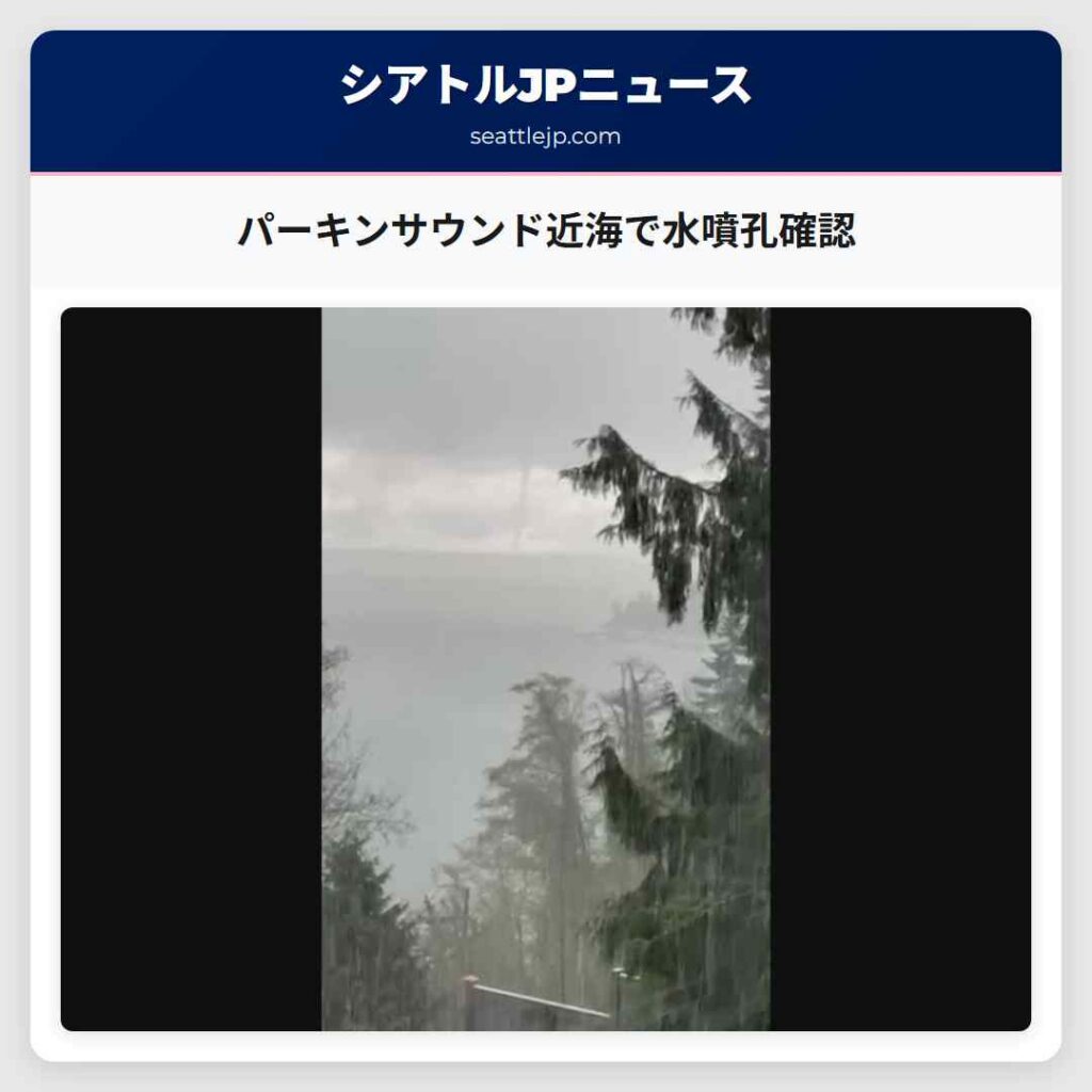 パーキンサウンド近海で水噴孔確認