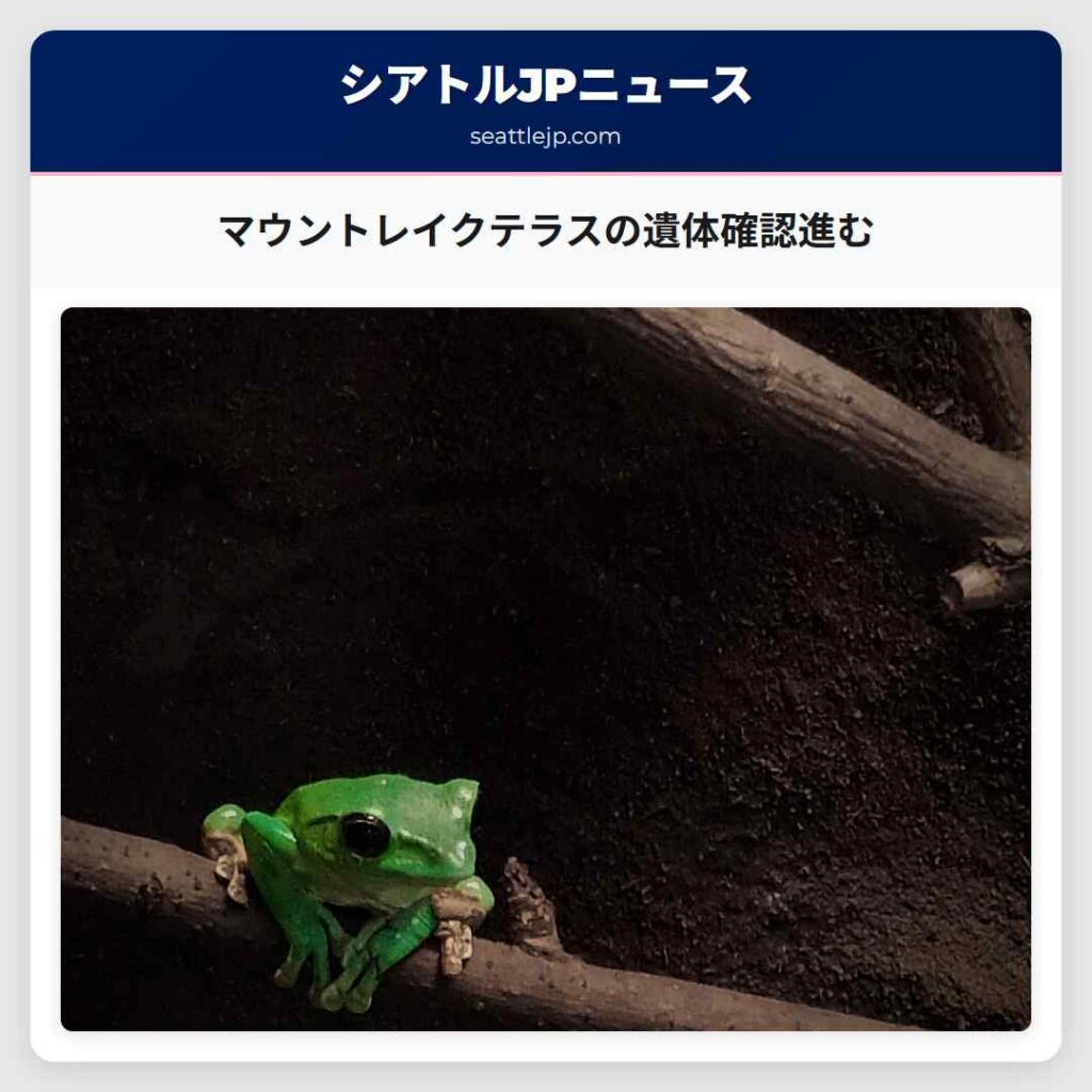 マウントレイクテラスの遺体確認進む