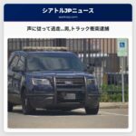 声に従って逃走…男トラック衝突逮捕