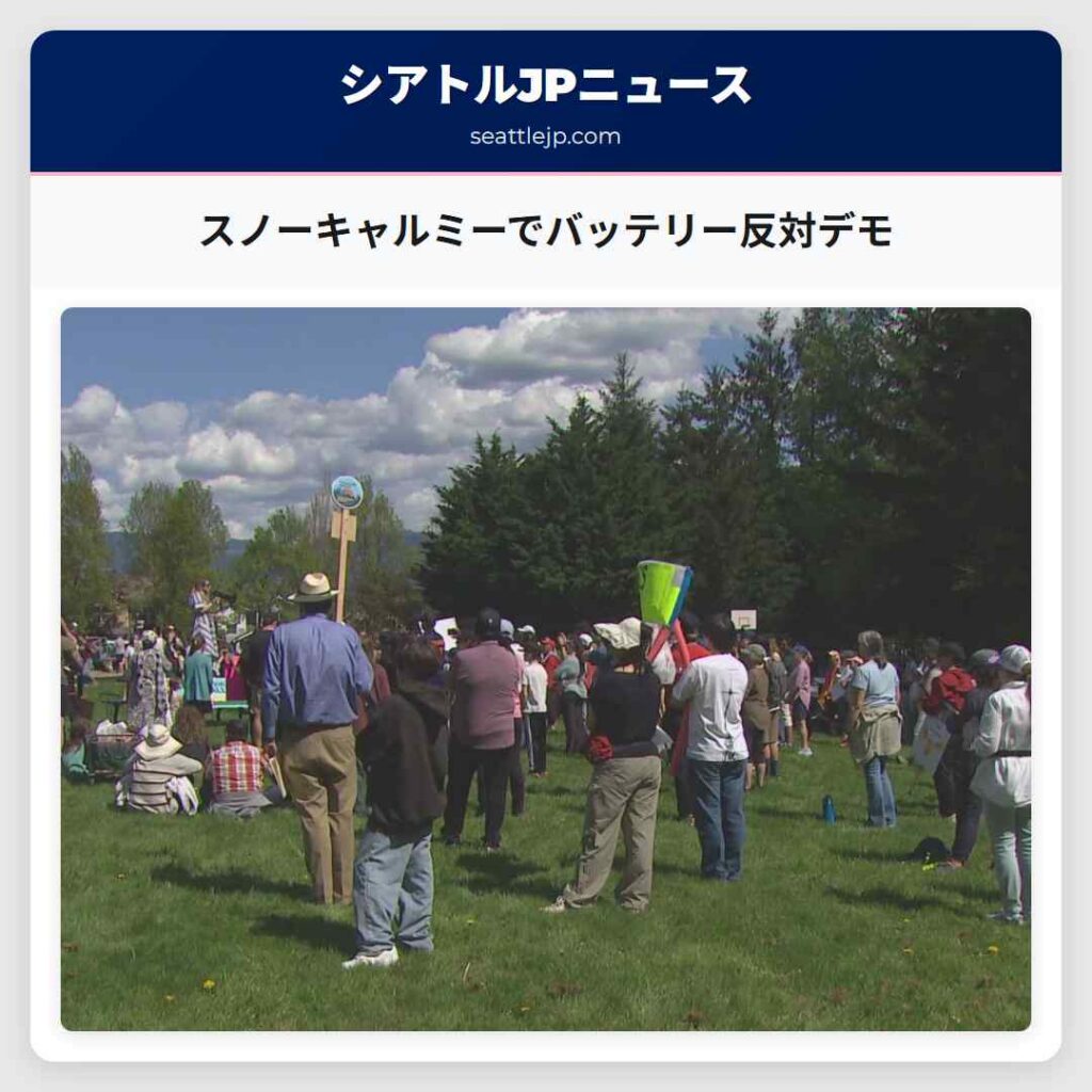 スノーキャルミーでバッテリー反対デモ