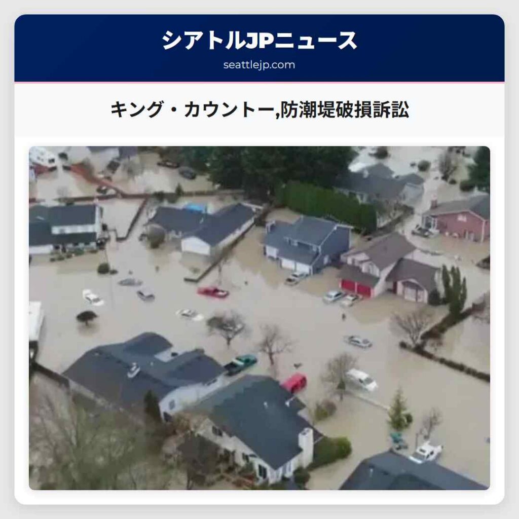 キング・カウントー,防潮堤破損訴訟