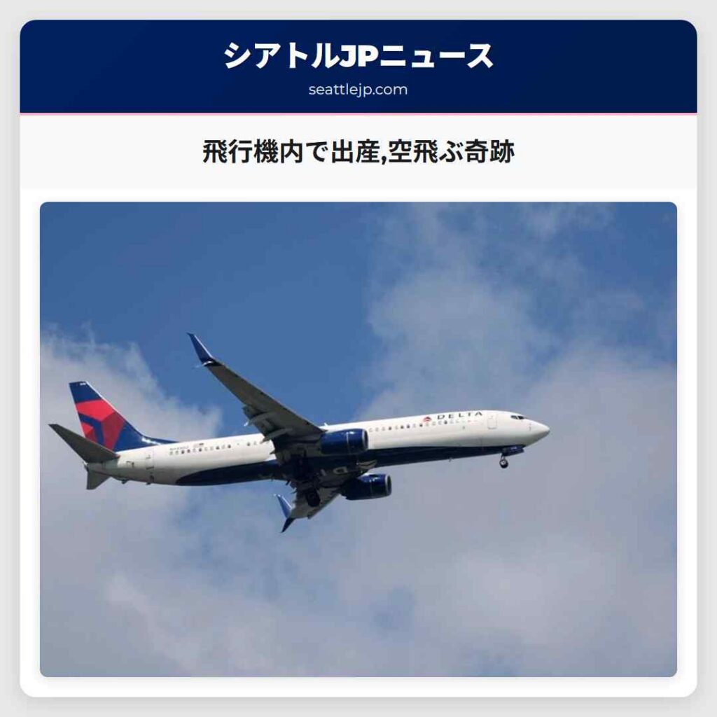 飛行機内で出産,空飛ぶ奇跡