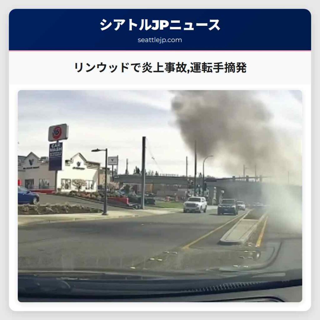 リンウッドで炎上事故,運転手摘発