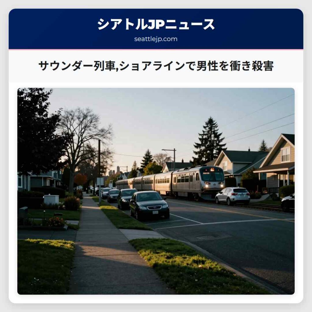 サウンダー列車,ショアラインで男性を衝き殺害
