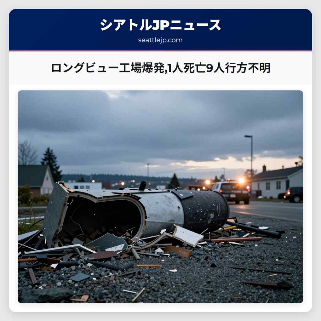 ロングビュー工場爆発,1人死亡9人行方不明