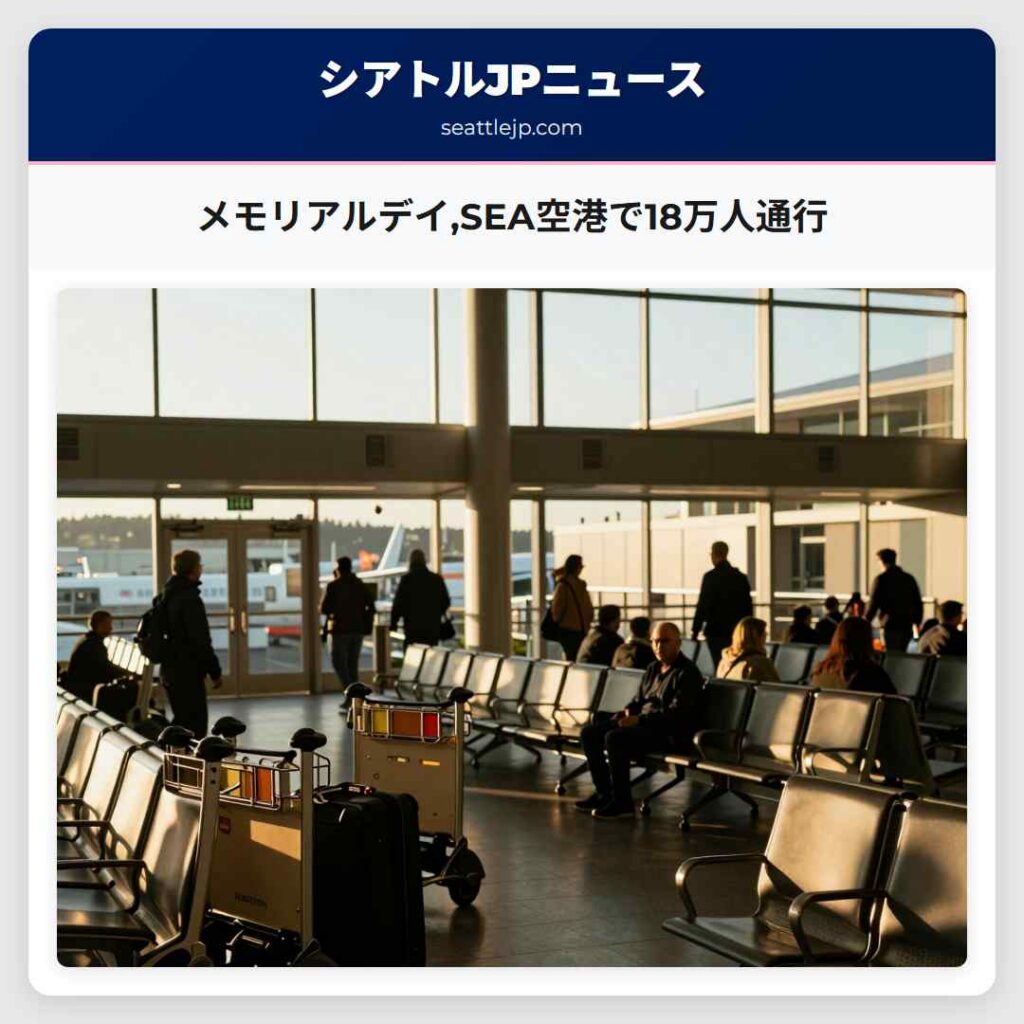メモリアルデイ,SEA空港で18万人通行