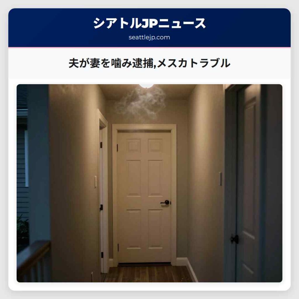 夫が妻を噛み逮捕,メスカトラブル