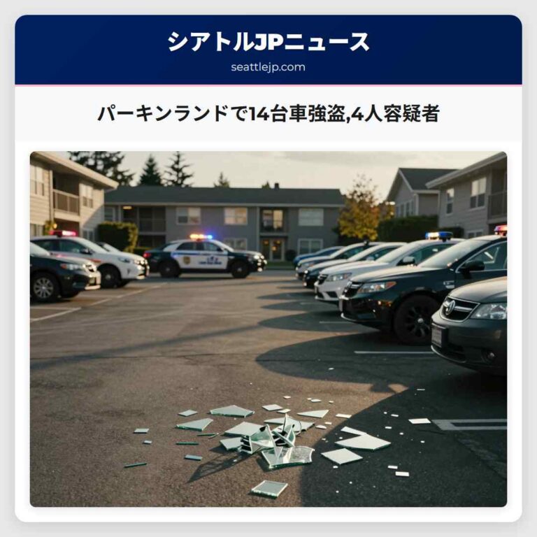 パーキンランドで14台車強盗4人容疑者