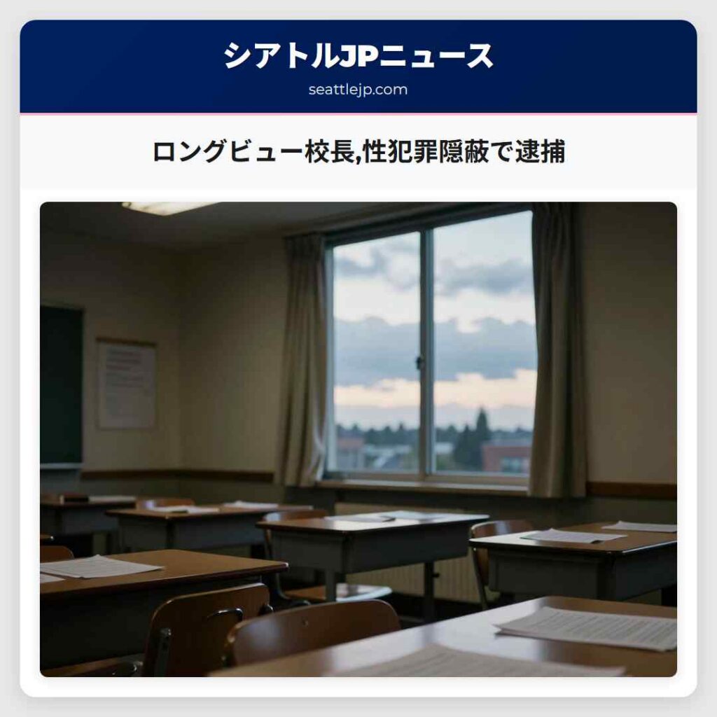 ロングビュー校長,性犯罪隠蔽で逮捕