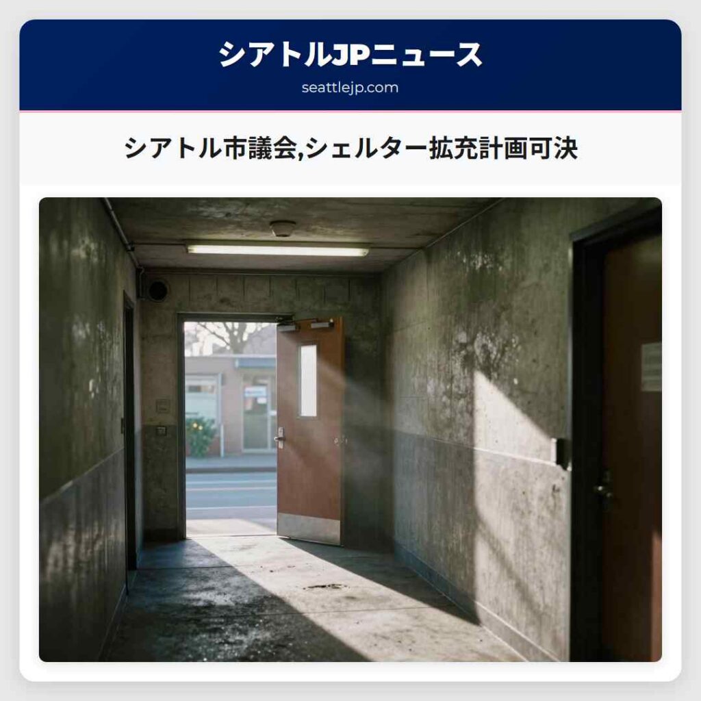 シアトル市議会,シェルター拡充計画可決