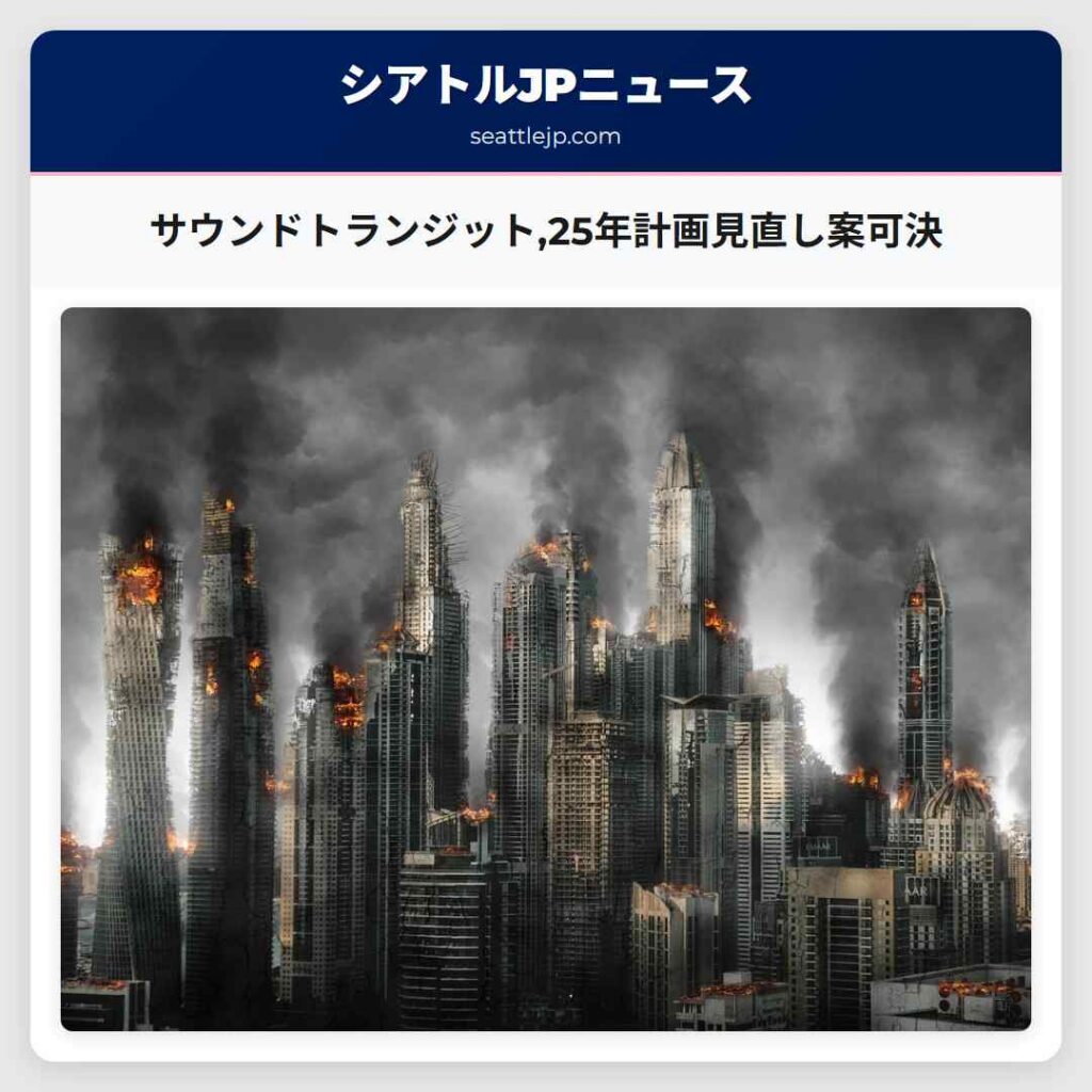 サウンドトランジット,25年計画見直し案可決
