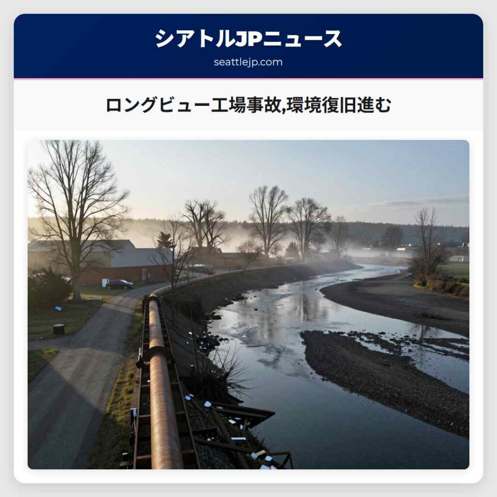 ロングビュー工場事故,環境復旧進む