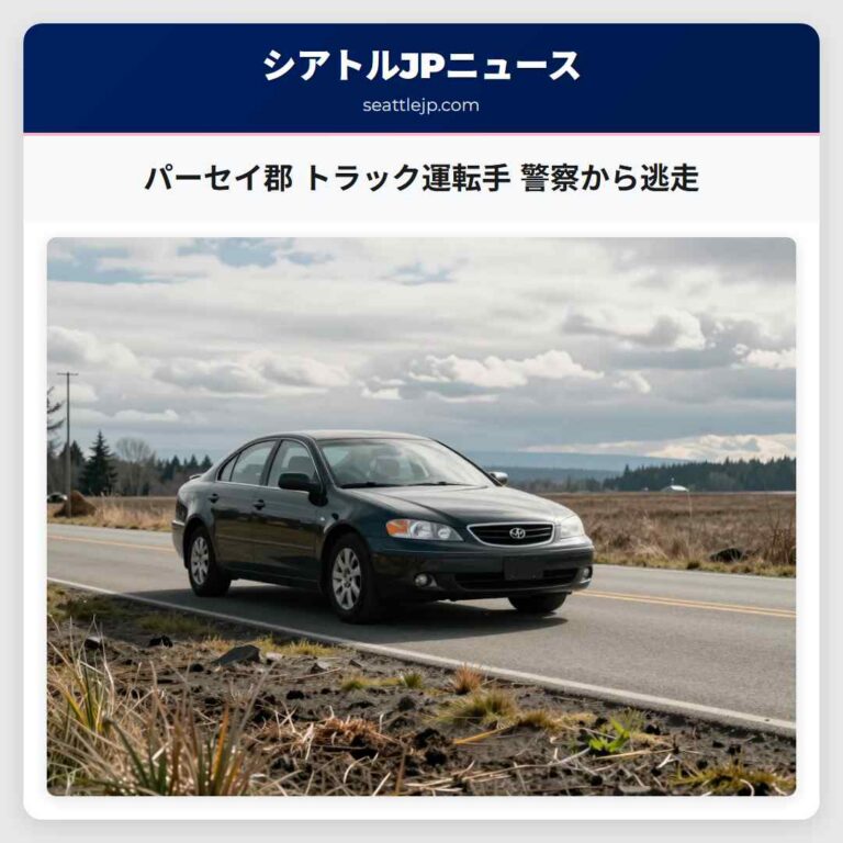 パーセイ郡 トラック運転手 警察から逃走