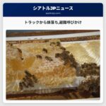 トラックから蜂落ち避難呼びかけ