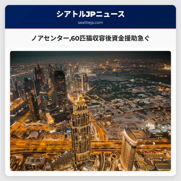 ノアセンター60匹猫収容後資金援助急ぐ