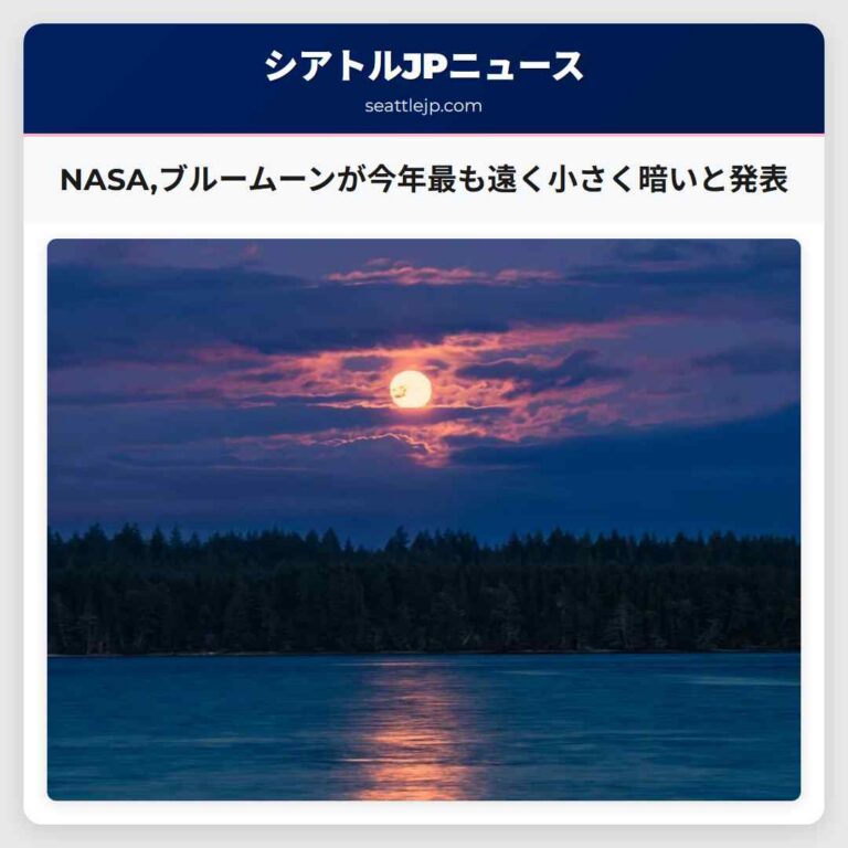 NASAブルームーンが今年最も遠く小さく暗いと発表