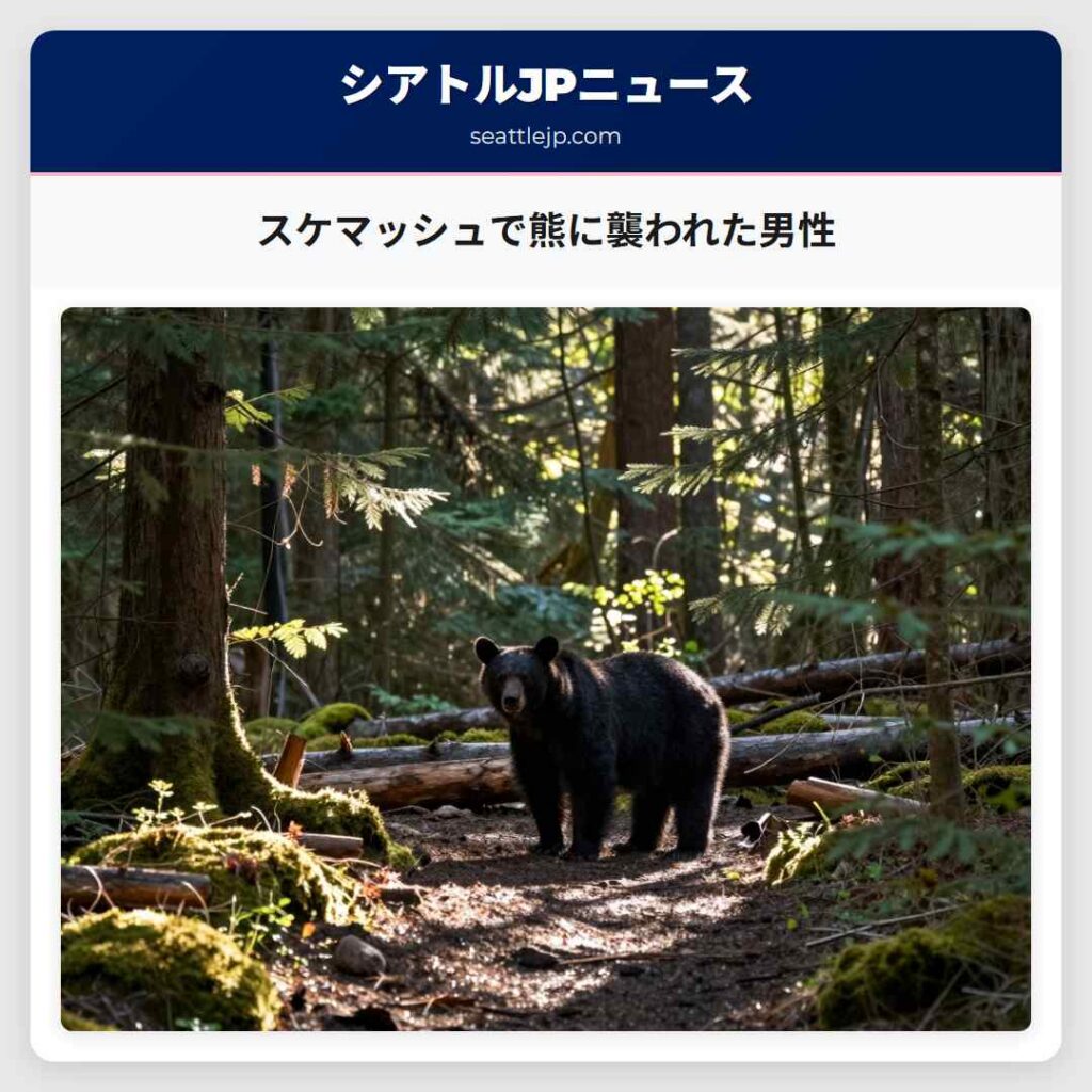スケマッシュで熊に襲われた男性